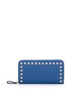 Valentino Valentino Garavani Rockstud Zip-around Wallet - Blue
