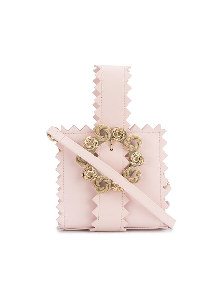 Jacquemus Le Sac Gitan Zigzag Leather Clutch Bag - Pink & Purple