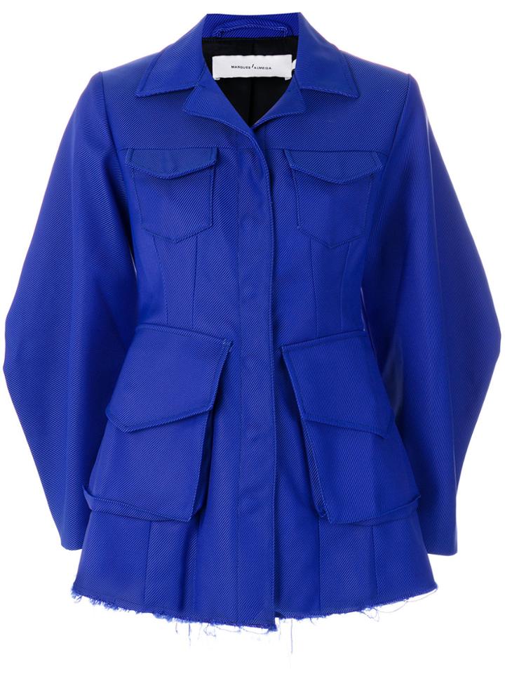 Marques'almeida Structured Jacket - Blue