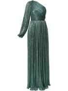 Peter Pilotto Metallic Jersey Gown - Green