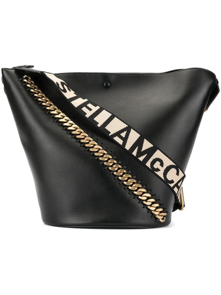 Stella Mccartney Falabella Trim Shoulder Bag - Black