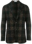 Boglioli Checked Jacket, Men's, Size: 50, Black, Nylon/acetate/cupro/virgin Wool