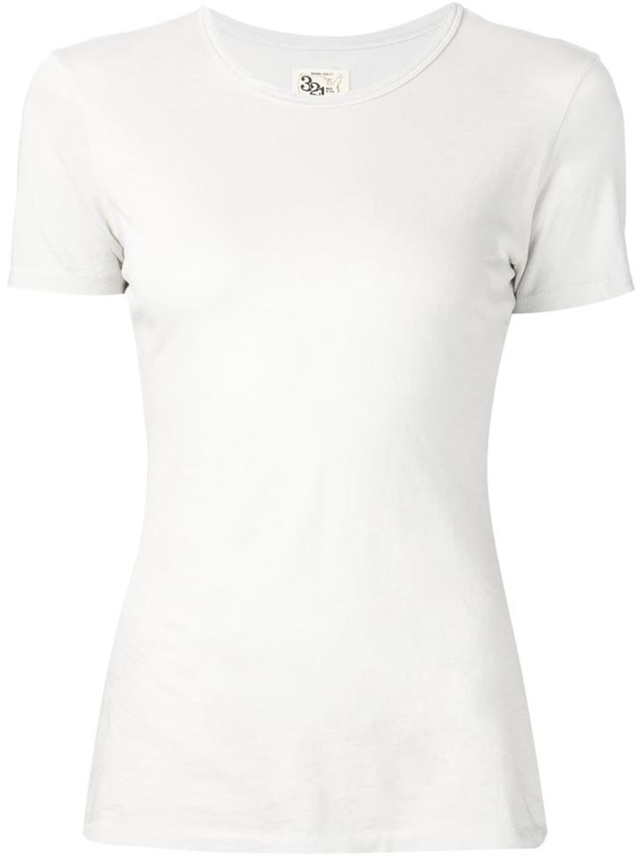 321 Fitted T-shirt, Women's, Size: M, White, Cotton