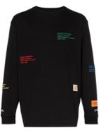 Heron Preston X Carhartt Logo Cotton Long Sleeve T-shirt - Black