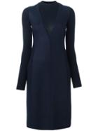 Paul Smith Turtleneck Layered Effect Dress, Women's, Size: 44, Blue, Wool/silk