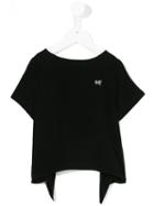 Monnalisa Draped T-shirt, Girl's, Size: 10 Yrs, Black