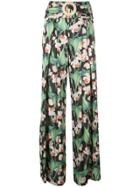 Patbo Floral Belted Wide Leg Trousers - Multicolour