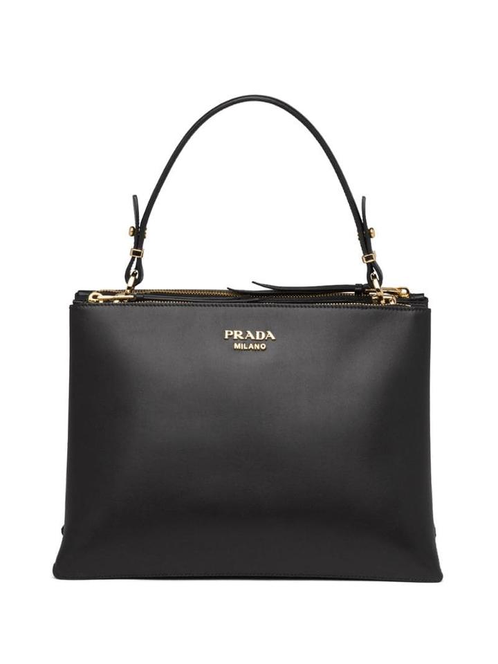 Prada Large Deux Tote - Black