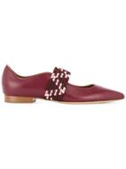 Malone Souliers Elastic Strap Ballerinas - Red