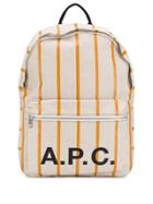A.p.c. Striped Backpack - Neutrals