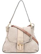 Chloé 'lexa' Tote, Women's, Nude/neutrals, Calf Leather/calf Suede/cotton