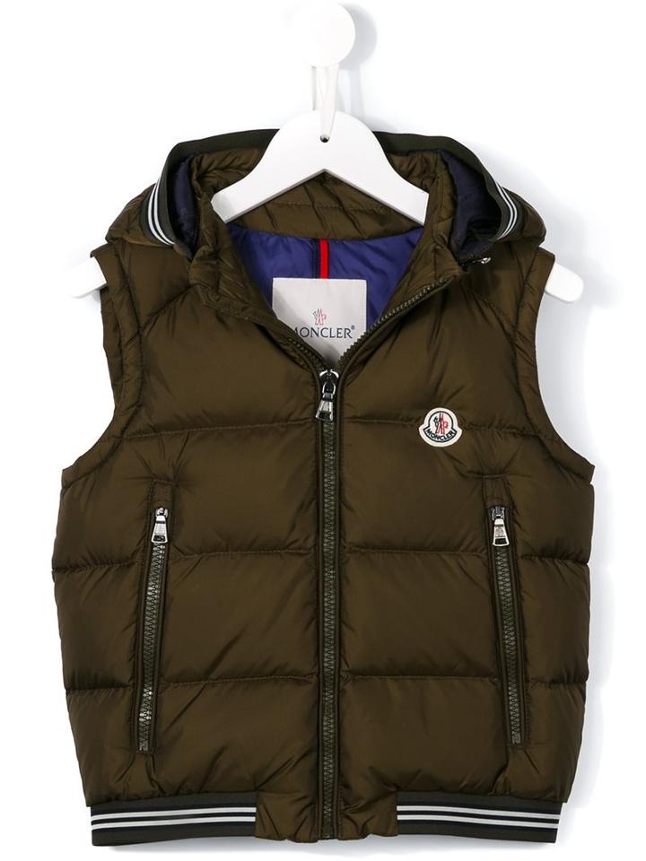 Moncler Kids 'amiens' Puffer Gilet, Boy's, Size: 8 Yrs, Green