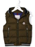 Moncler Kids 'amiens' Puffer Gilet, Boy's, Size: 8 Yrs, Green