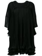 Chloé - Pleated Smock Dress - Women - Silk/polyester - 36, Black, Silk/polyester