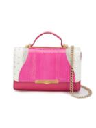 Khirma Eliazov Diamond Mini Satchel, Women's, Pink/purple, Calf Leather