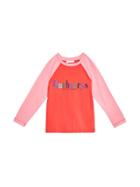 Burberry Kids Archive Logo Print Two-tone Cotton Top - Red