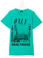 Diesel Kids Graphic Print T-shirt - Green