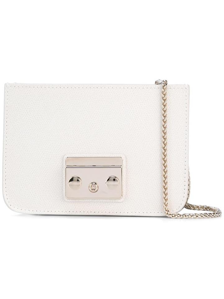 Furla Mini Shoulder Bag, White, Leather