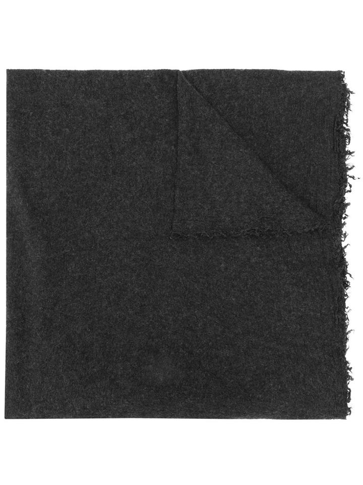Faliero Sarti Frayed Fine Knit Scarf - Black