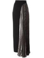 Christopher Kane Long Cut-out Skirt, Women's, Size: 38, Black, Silk/polyester