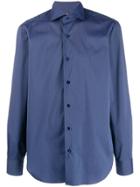 Barba Silk Sheen Formal Shirt - Blue
