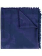 Salvatore Ferragamo - Gancio Monogram Scarf - Women - Silk/virgin Wool - One Size, Blue, Silk/virgin Wool