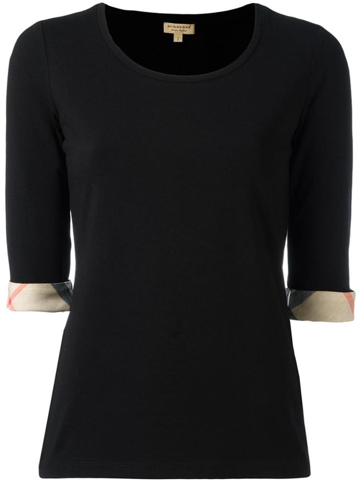 Burberry House-check Detail T-shirt - Nude & Neutrals