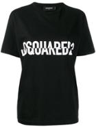 Dsquared2 Logo Print Crew Neck T-shirt - Black