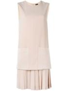 Joseph Pleated Hem Shift Dress