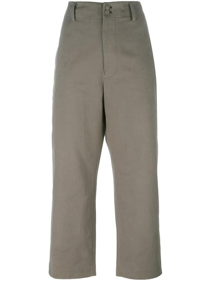 Golden Goose Deluxe Brand Straight Leg Trousers, Men's, Size: Small, Green, Cotton