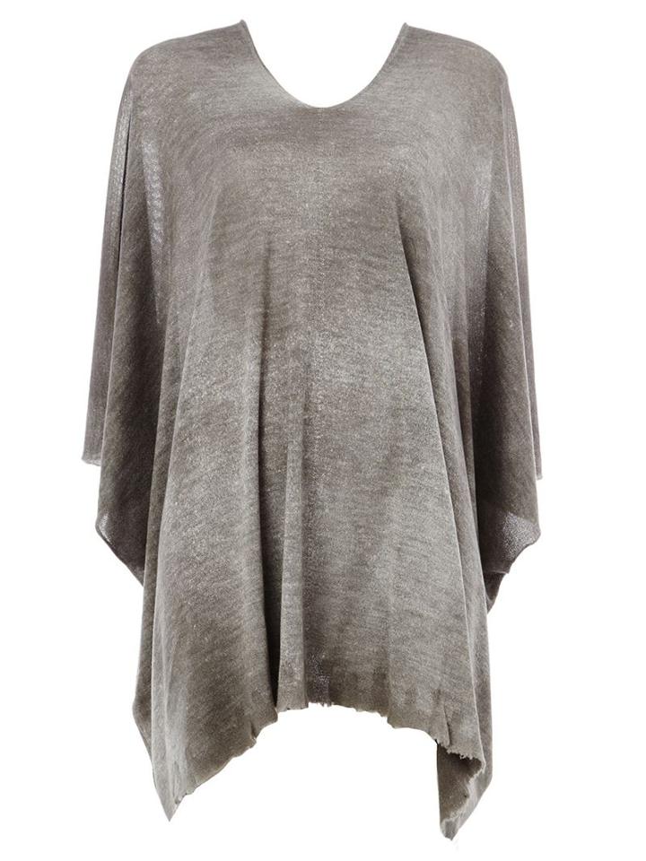 Avant Toi Bat Sleeve Top, Women's, Grey, Silk/cashmere