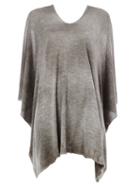 Avant Toi Bat Sleeve Top, Women's, Grey, Silk/cashmere