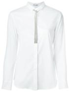 Brunello Cucinelli Tie Detail Shirt, Women's, Size: Xl, White, Cotton/polyamide/spandex/elastane/silk