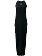 Rick Owens V-neck Maxi Dress, Women's, Size: 40, Black, Acetate/silk