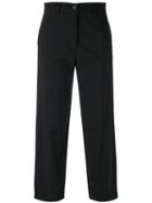 Barena Cropped Trousers, Women's, Size: 42, Black, Cotton/polyamide/spandex/elastane