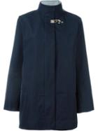 Fay Hook Fastening Short Coat, Women's, Size: Xs, Blue, Polyester