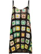 Ashish Sequin-embellished Crochet Mini Dress - Multicolour