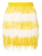 Msgm Feather Mini Skirt - Yellow
