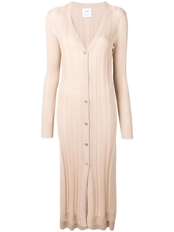Barrie Knitted Cardigan Midi Dress - Neutrals