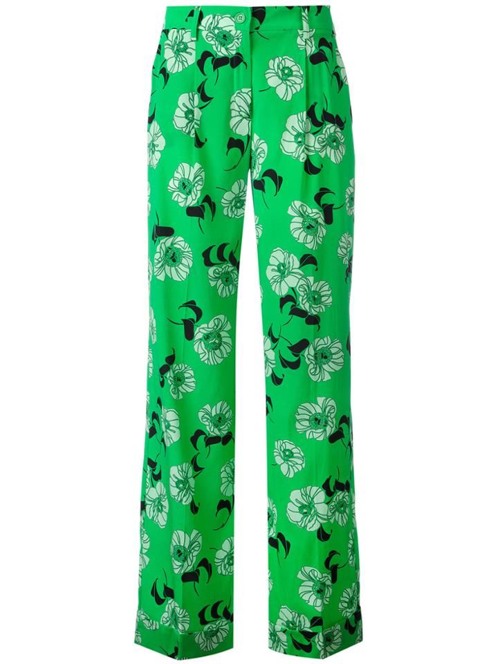 P.a.r.o.s.h. Floral Print Trousers - Green