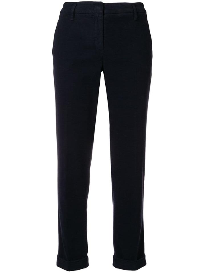 Aspesi Cuff Cropped Trousers - Blue