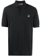 Raf Simons X Fred Perry Laurel Detail Polo Shirt - Black