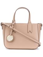 Emporio Armani Small Charm-detail Tote - Nude & Neutrals