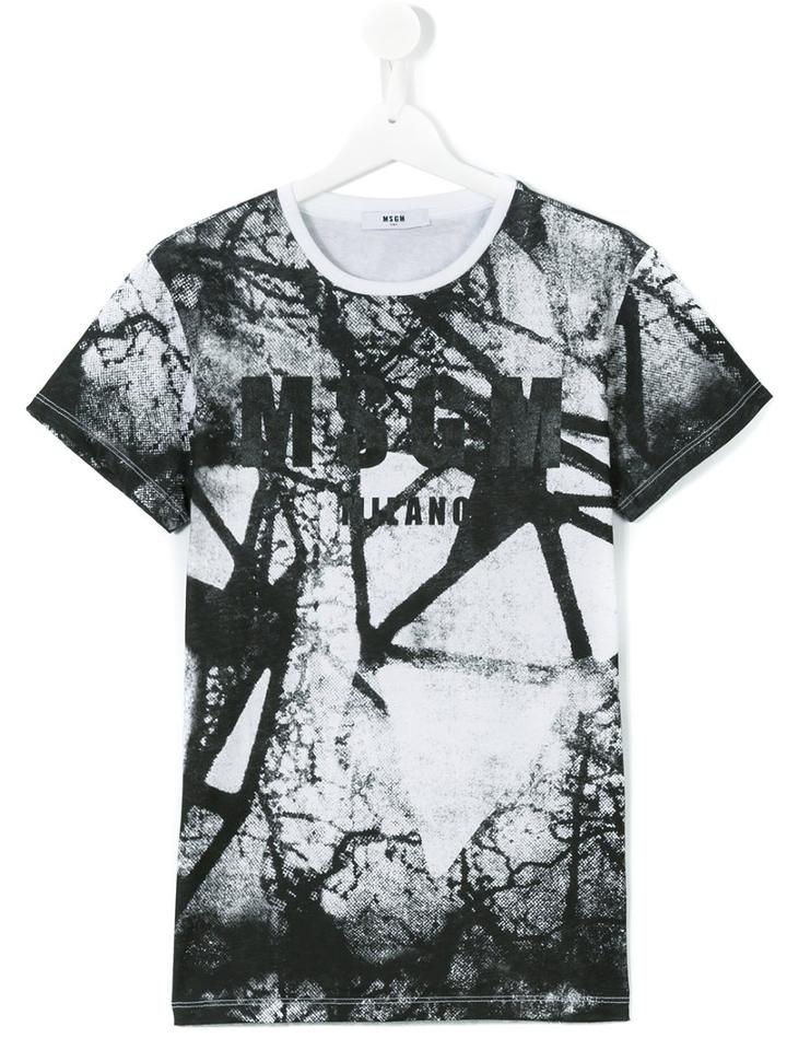 Msgm Kids - Graphic Print T-shirt - Kids - Cotton - 14 Yrs, Black