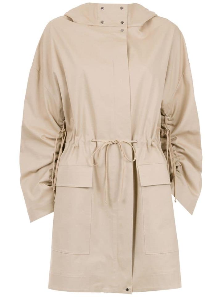 Gloria Coelho Hooded Coat - Neutrals