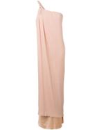 Max Mara One-shoulder Textured Gown - Pink