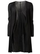 Issey Miyake Pleated Draped Cardigan, Women's, Size: 3, Black, Polyester
