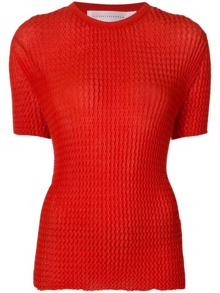 Victoria Beckham Shortsleeved Jumper - Red