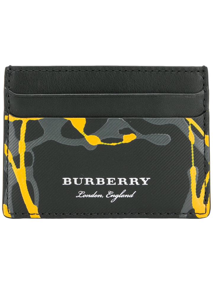 Burberry Sandon Printed Card Holder - Black