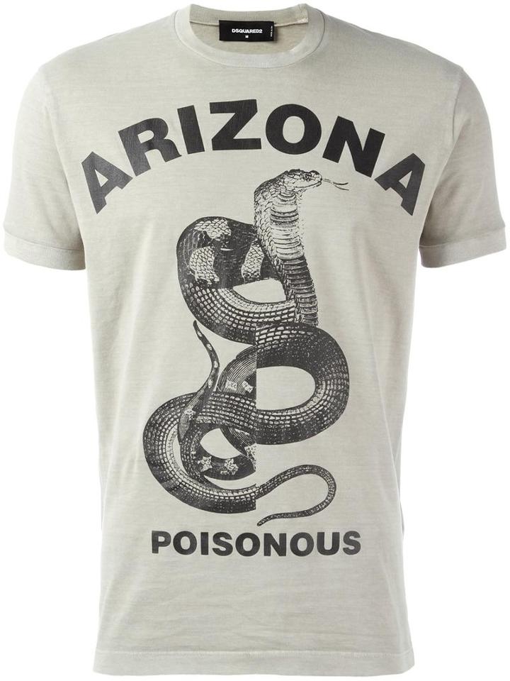 Dsquared2 Arizona Poisonous Snake T-shirt, Men's, Size: Medium, Nude/neutrals, Cotton